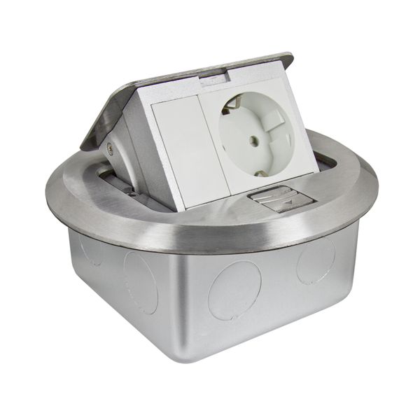 Socket-outlet, Unica System+, complete product  silver image 3