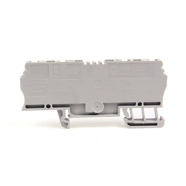 Allen-Bradley 1492-L3QS Spring Clamp Terminal Block, Side-by-Side Two-Circuit Feed-Through Block, 2.5mm² (# 26 AWG - # 12 AWG), Standard Feedthrough, Gray (Standard), image 1