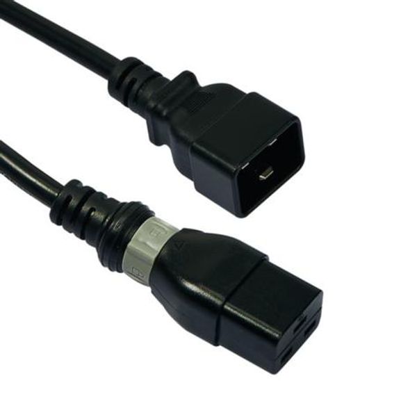 Set of 10 power cords C20-C19 1.5m black serverside locking image 1