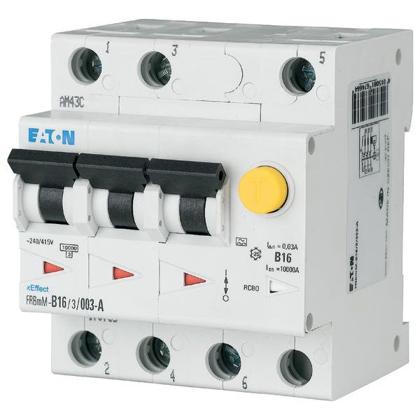 RCD/MCB combination, 25 A, 100 mA, MCB trip characteristic: D, 3p, RCD trip characteristic: A image 4