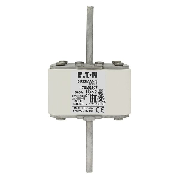 Fuse-link, high speed, 900 A, AC 690 V, size 3, 76 x 76 x 150 mm, aR, IEC, single indicator image 15