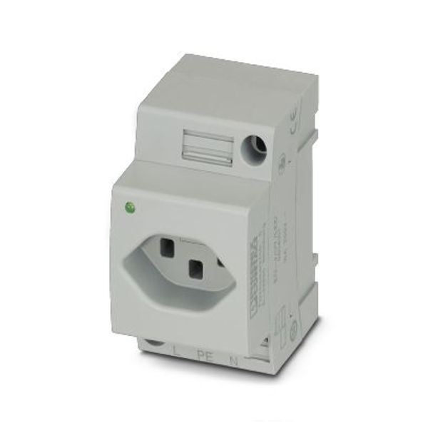 Socket outlet for distribution board Phoenix Contact EO-J/UT/LED 250V 16A AC image 1