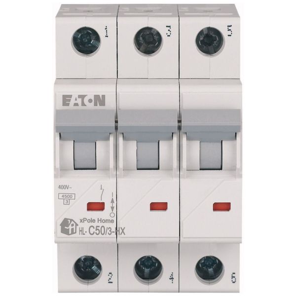 Miniature circuit breaker (MCB), 50 A, 3p, characteristic: C image 4