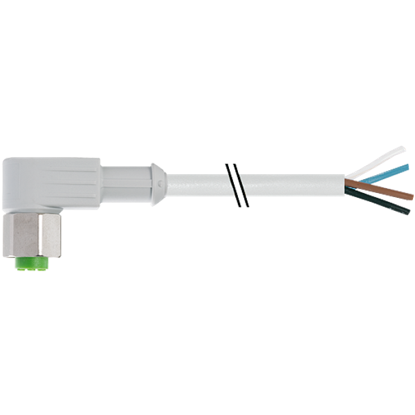 M12 female 90° A-cod. with cable F&B PVC 5x0.34 gy UL/CSA 20m image 1