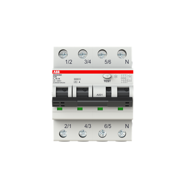 DS203NC C25 A100 Residual Current Circuit Breaker with Overcurrent Protection image 3