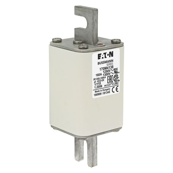 Fuse-link, high speed, 160 A, AC 1250 V, size 1, 53 x 66 x 138 mm, aR, DIN, IEC, single indicator image 8