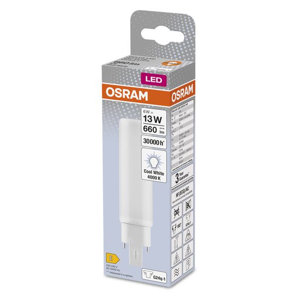 OSRAM DULUX LED D/E HF & AC MAINS 6W 840 G24Q-1 image 16