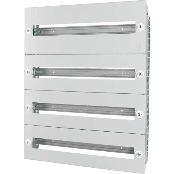 Mounting insert with steel front plates HxW=649x600mm, 4 rows image 3