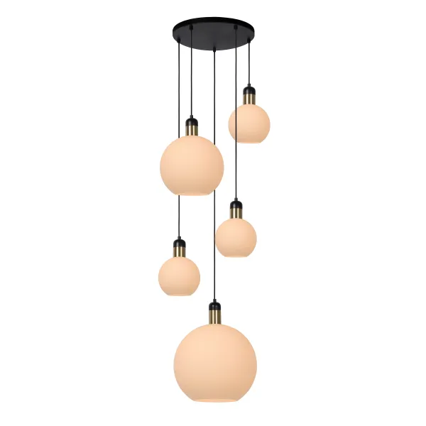 Lucide JULIUS - Pendant light - 5xE27 - Opal image 1