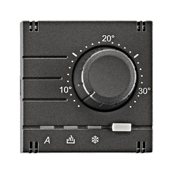 Analog thermostat - top part, heating/cooling, anthracite image 1