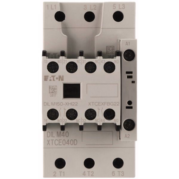 Contactor, 380 V 400 V 18.5 kW, 2 N/O, 2 NC, 230 V 50 Hz, 240 V 60 Hz, AC operation, Screw terminals image 2