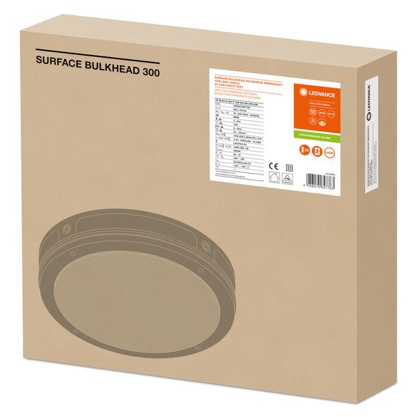 SURFACE BULKHEAD 300 SENSOR EMERGENCY 15W 840 BK IP65 image 18