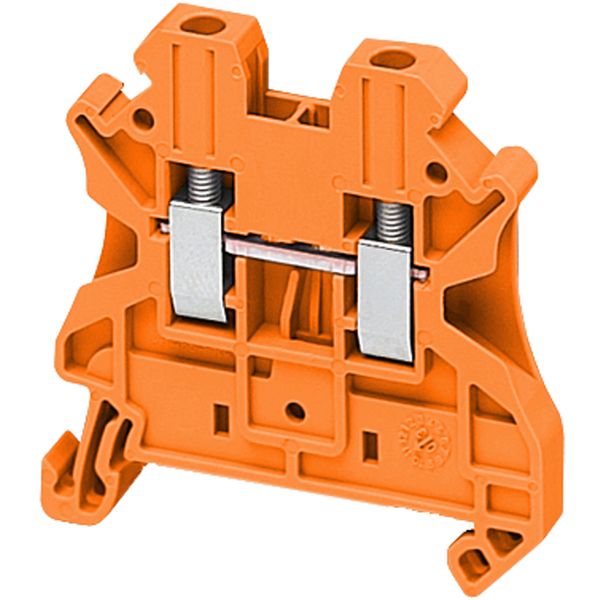 SCREW TERMINAL, FEED THROUGH, 2 POINTS, 2,5MM² , ORANGE image 1