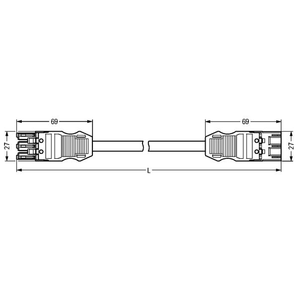 pre-assembled connecting cable Eca Socket/open-ended black image 5