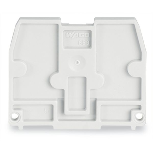 End plate for terminal blocks with snap-in mounting foot 2.5 mm thick image 4