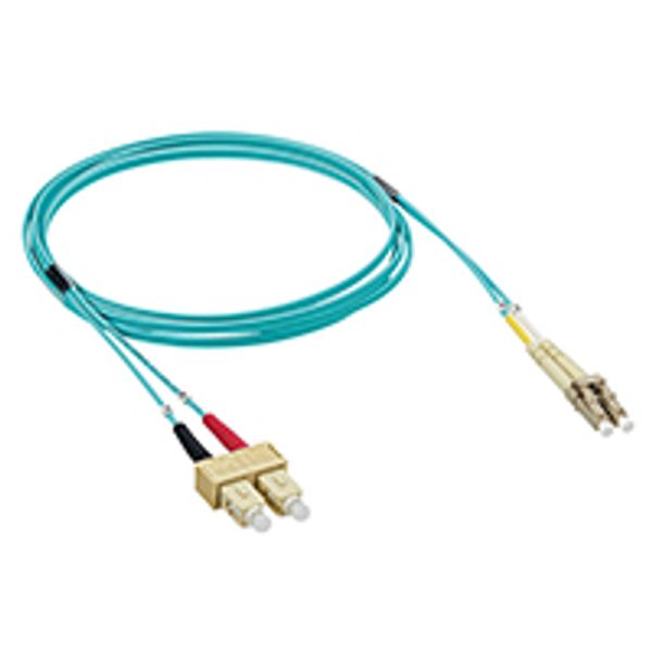 Patch cord fiber optic OM3 multimode (50/125µm) SC/LC duplex 2 meters image 2