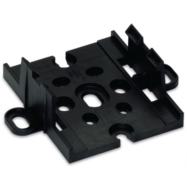 Mounting plate for power supply and tap-off modules Plastic black image 1