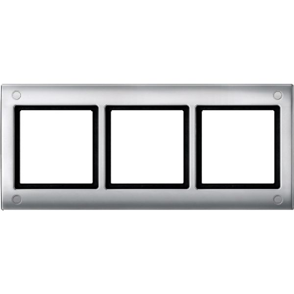 AQUADESIGN frame with screw connection, 3-gang, aluminium image 2