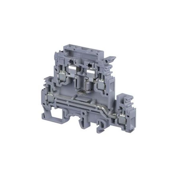 M4/8,D2,SFLJ, SCREW CLAMP TERMINAL BLOCK, 5X20,5X25 FUSES, GREY, 8X85.7X59MM image 1