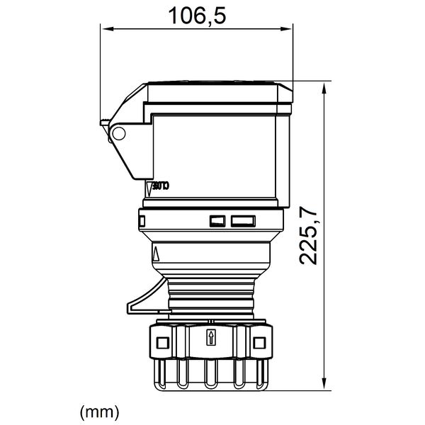 CEE-Coupling, 5-pole, 63A, 400V, IP44 image 4