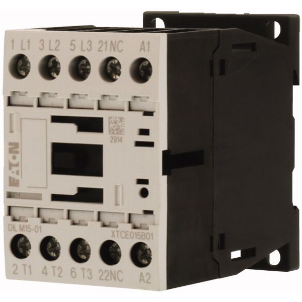 Contactor, 3 pole, 380 V 400 V 7.5 kW, 1 NC, 208 V 60 Hz, AC operation, Screw terminals image 3