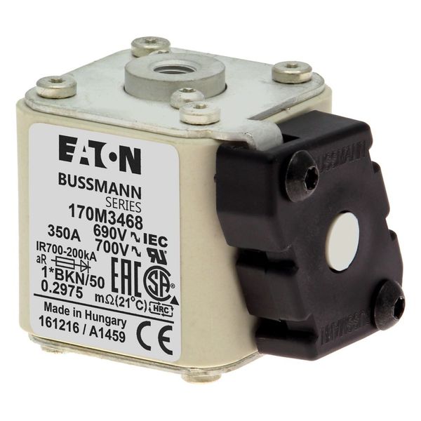 Fuse-link, high speed, 350 A, AC 690 V, compact size 1, aR, IEC, UL, single indicator image 8