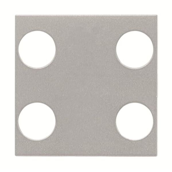 N2221.4 PL Cover plate for Switch/push button Central cover plate Silver - Zenit image 1