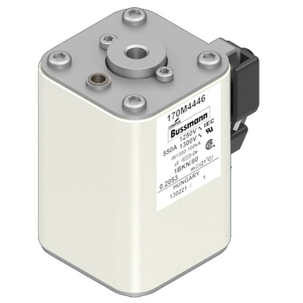 Fuse-link, high speed, 550 A, AC 1250 V, size 1, 53 x 69 x 80 mm, aR, IEC, UL, single indicator image 3