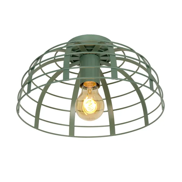 Lucide ELODIE - Flush ceiling light - Ø 30 cm - 1xE27 - Turquoise image 1