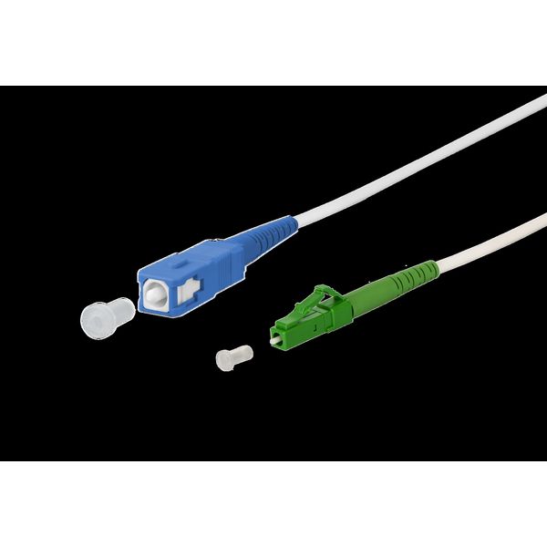 OpDAT patch cord SC-S/LC-S APC OS2, white, 5.0 m image 2