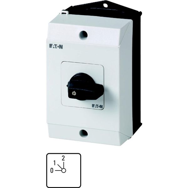 Step switches, T0, 20 A, surface mounting, 1 contact unit(s), Contacts: 2, 45 °, maintained, With 0 (Off) position, 0-2, Design number 8310 image 5