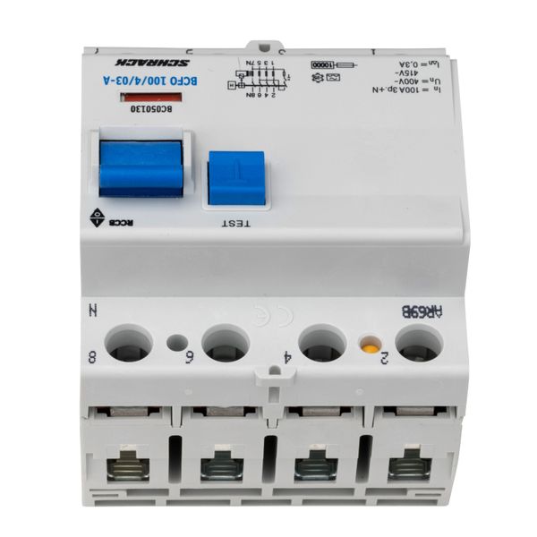 Residual current circuit breaker, 100A, 4-p, 300mA, type A image 6