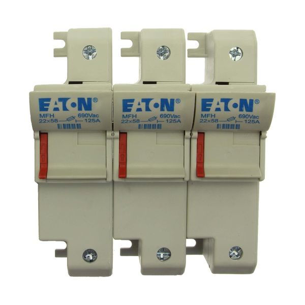 Fuse-holder, low voltage, 125 A, AC 690 V, 22 x 58 mm, 3P, IEC, UL image 12