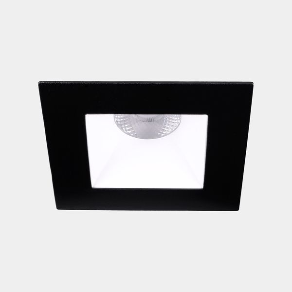 Downlight Play Deco Symmetrical Square Fixed 12W LED warm-white 3000K CRI 90 45.1º Black/White IP54 1293lm image 1