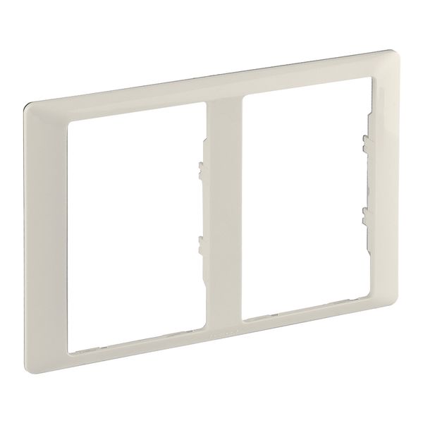 Plate Valena Life - double plate - specific 2x2P+E double socket outlet - ivory image 1