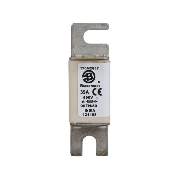 Fuse-link, high speed, 35 A, AC 690 V, size 00, 30 x 67 x 100 mm, gR, DIN, IEC, single indicator image 9