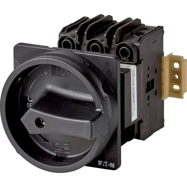 Main switch, P3, 30 A, rear mounting, 3 pole, With black rotary handle and locking ring, Lockable in the 0 (Off) position, UL/CSA image 3