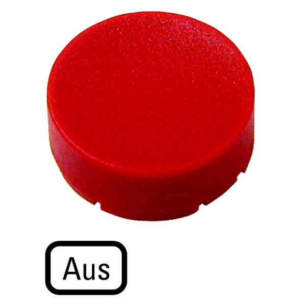 Button plate, raised red, OFF image 1