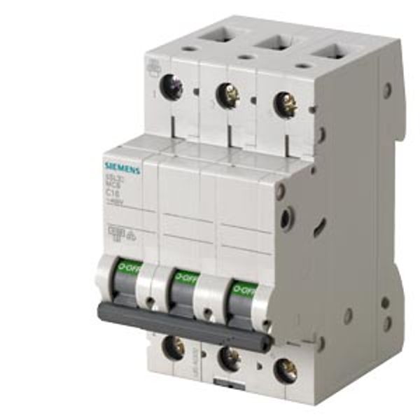 Miniature circuit breaker 400 V 4.5 kA, 3-pole, B, 6A 5SL3306-6 image 1