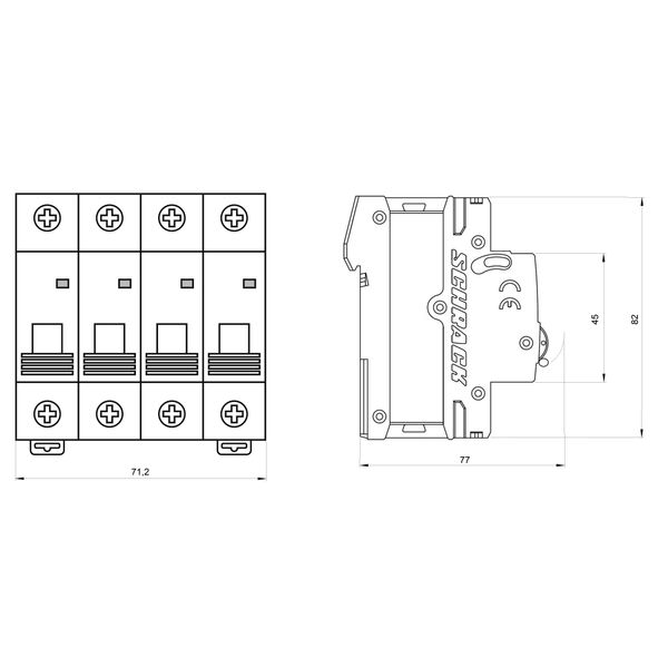 Miniature Circuit Breaker (MCB) AMPARO 10kA, C 50A, 3+N image 10
