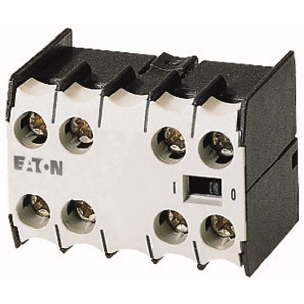 Auxiliary contact module, 4 pole, 3 N/O, 1 NC, Front fixing, Screw terminals, DILE(E)M, DILER image 1