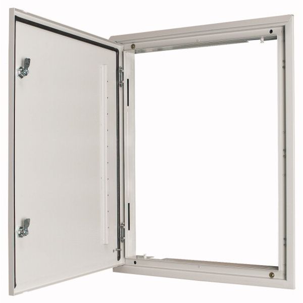 3-component flush-mounting door frame with door, open air, double-bit lock, IP43, HxW=1760x600mm image 1