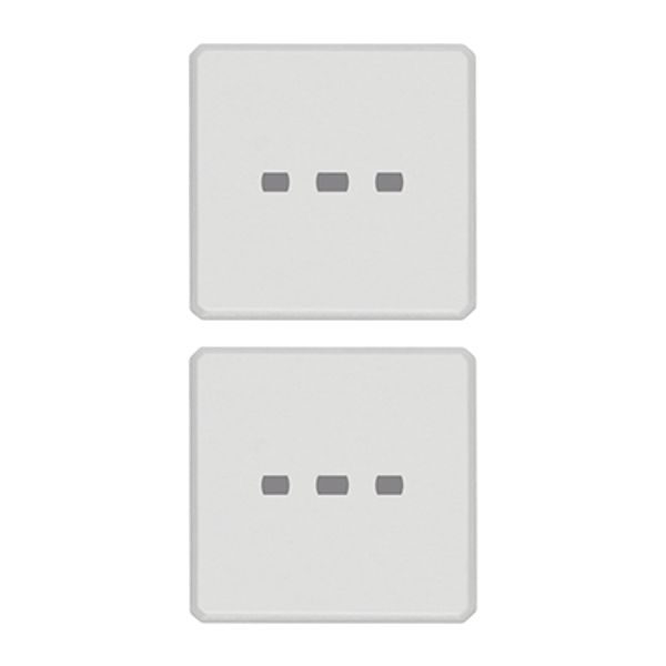 2 buttons Flat w/o symbol lightable whit image 1