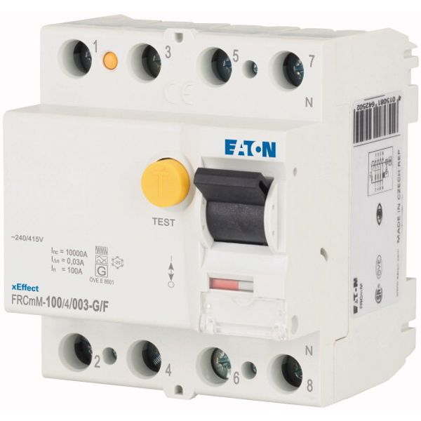 Residual current circuit breaker (RCCB), 100A, 4p, 30mA, type G/F image 3