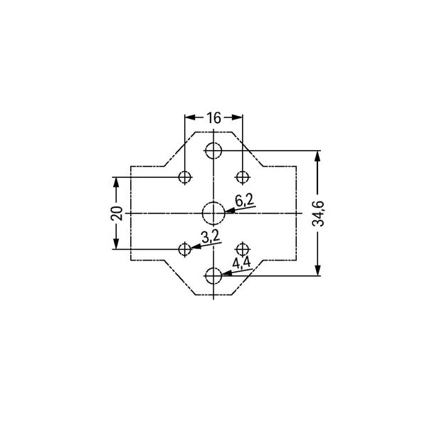 Mounting plate 4-pole for distribution connectors black image 4