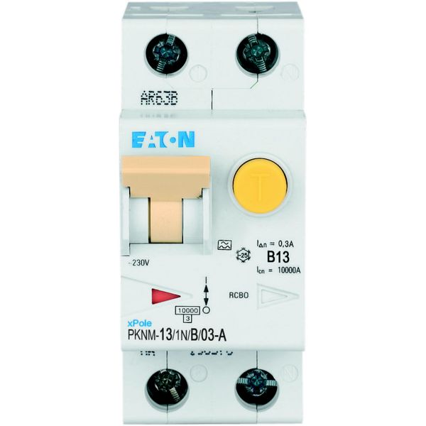 RCD/MCB combination, 13 A, 300 mA, MCB trip characteristic: B, 1p+N, RCD trip characteristic: A image 9