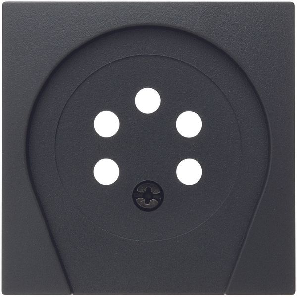 Centre plate for RTT socket outlet "Belgium", B.3/B.7, anthracite matt image 1