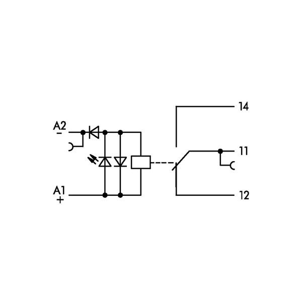 Relay module Nominal input voltage: 12 VDC 1 changeover contact gray image 5