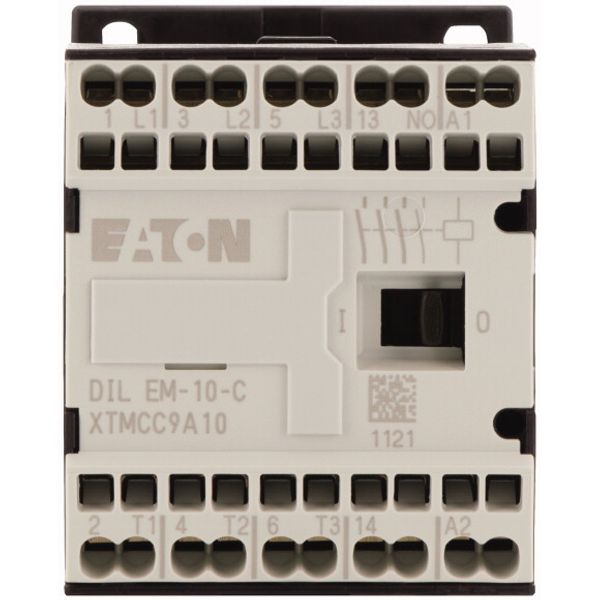 Contactor, 115V 60 Hz, 3 pole, 380 V 400 V, 4 kW, Contacts N/O = Normally open= 1 N/O, Spring-loaded terminals, AC operation image 2