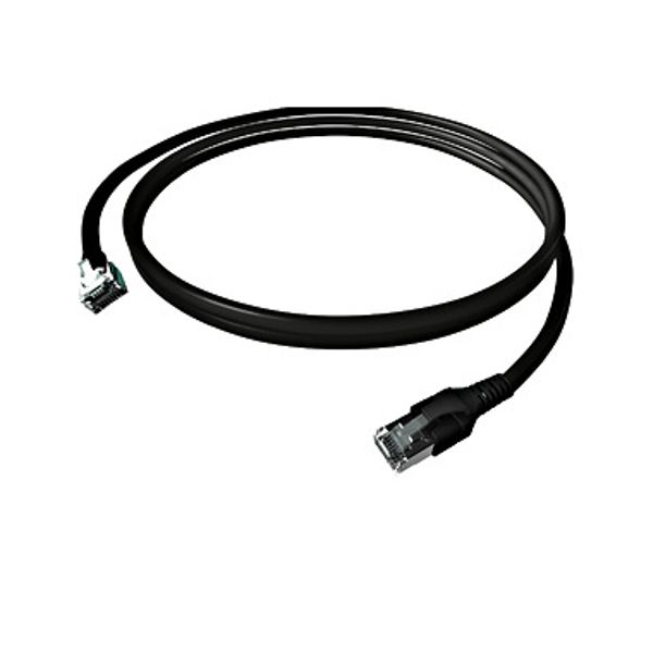 VoIP - Patch Cord Cat.6a, Shielded, black, 10m image 1
